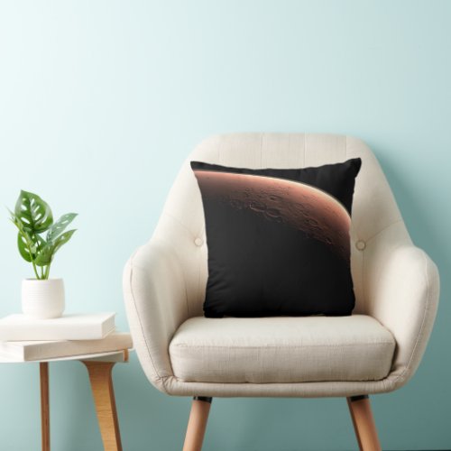 Part Of Mars At The Boundary Of Light And Dark Throw Pillow