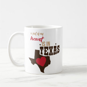Part Of My Heart Texas Couples Coffee Mug