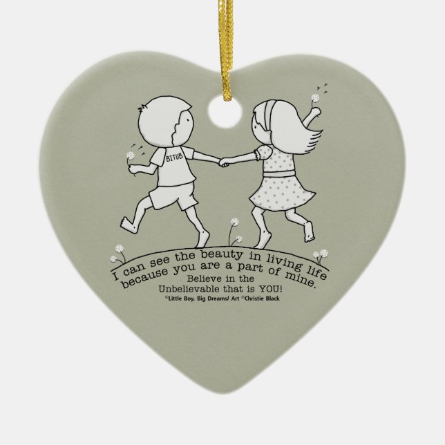 Part of My Life Ceramic Ornament (Front)