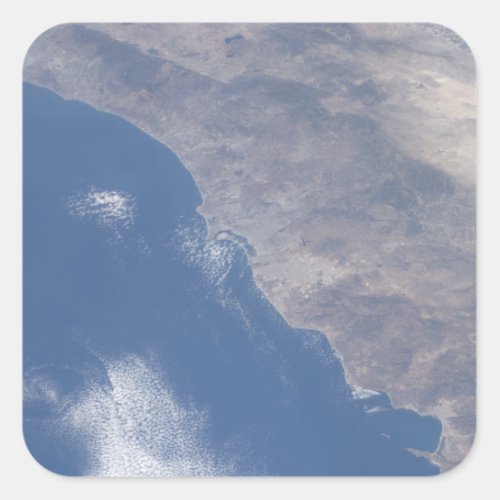 Part of southern California as seen from space Square Sticker