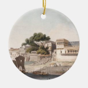 Part of the City of Patna, on the River Ganges, pl Ceramic Ornament