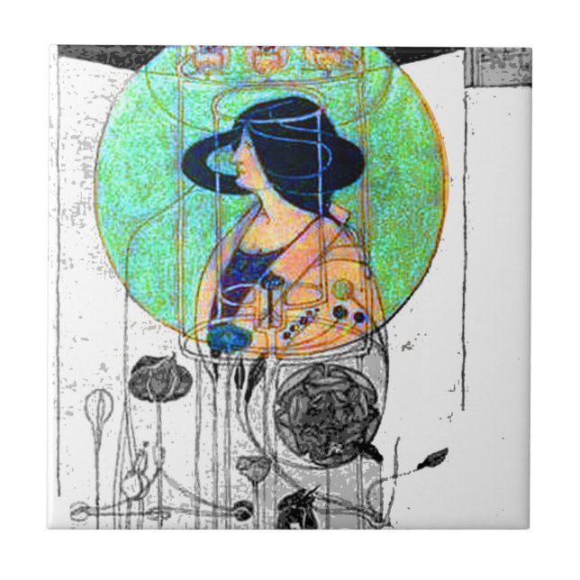 Part Seen - Part Imagined by Charles R. Mackintosh Ceramic Tile (Front)