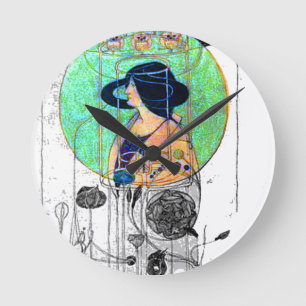 Part Seen - Part Imagined by Charles R. Mackintosh Round Clock