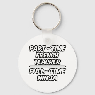 Part-Time French Teacher...Full-Time Ninja Keychain