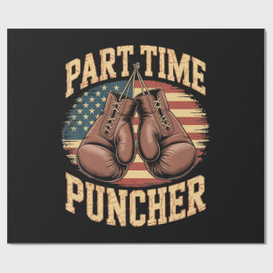 Part Time Puncher Boxing Gloves Wrapping Paper