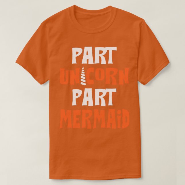 Part Unicorn Part Mermaid Redhead 2 T-Shirt (Design Front)
