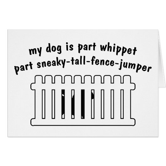 Part Whippet Part Fence-Jumper Cards (Front Horizontal)