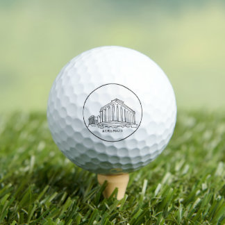 Parthenon Acropolis Athens Greece Travel Souvenir Golf Balls