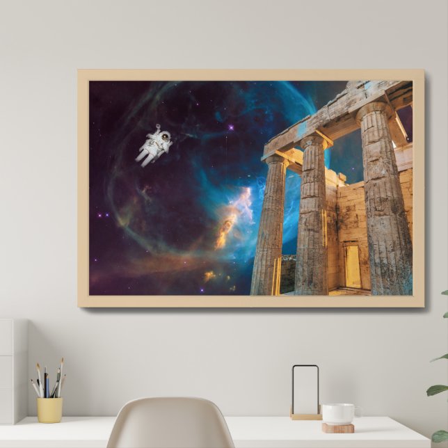 Parthenon Acropolis Greece Meets Space Framed Art (Home Office)