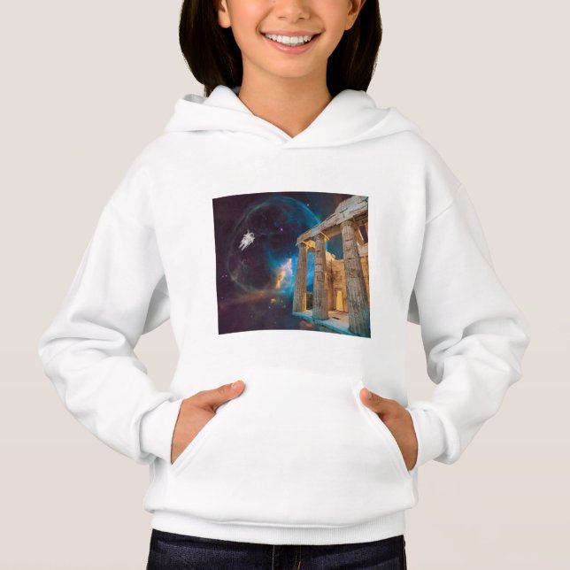 Parthenon Acropolis Greece Meets Space Hoodie (Front)