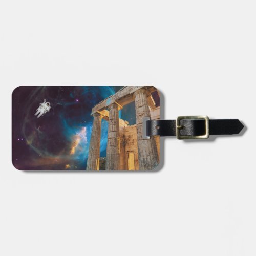 Parthenon Acropolis Greece Meets Space Luggage Tag