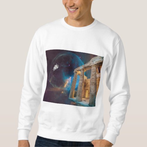 Parthenon Acropolis Greece Meets Space Sweatshirt