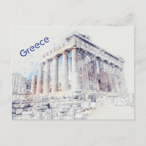 Parthenon Athens Greece Postcard