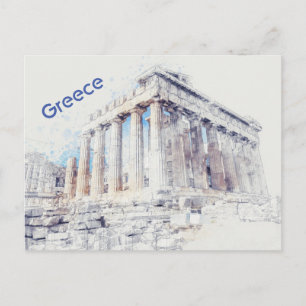 Parthenon Athens Greece Postcard Ancient Greece