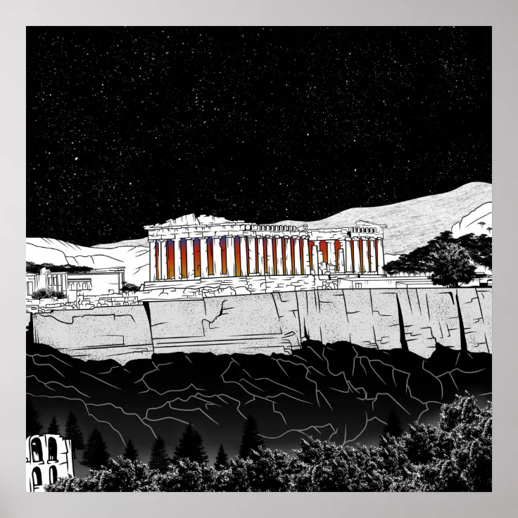 parthenon front drawing