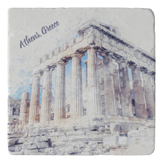 Parthenon Athens Greece Trivet | Ancient Sites (Front)