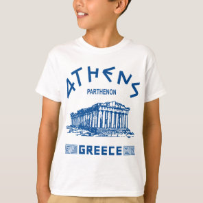 Parthenon - Athens - Greek (blue) T-Shirt