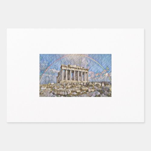 Parthenon by Mirsat Karabel Wrapping Paper Sheets