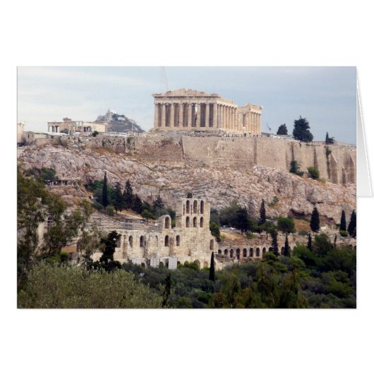 parthenon on acropolis cards (Front Horizontal)
