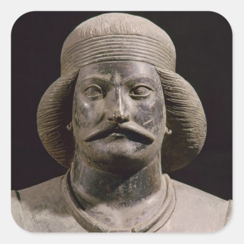 Parthian warrior from Shami 01st century AD Square Sticker