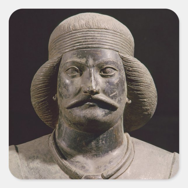 Parthian warrior, from Shami, 01st century AD Square Sticker (Front)