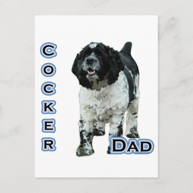 Parti Cocker Spaniel Dad 4 Postcard (Front)