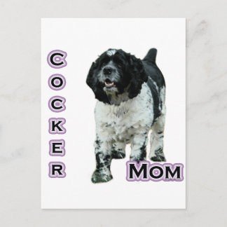 Parti Cocker Spaniel Mom; Mom of Cocker Spaniel Postcard