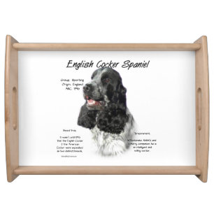 Parti English Cocker Spaniel History Serving Tray