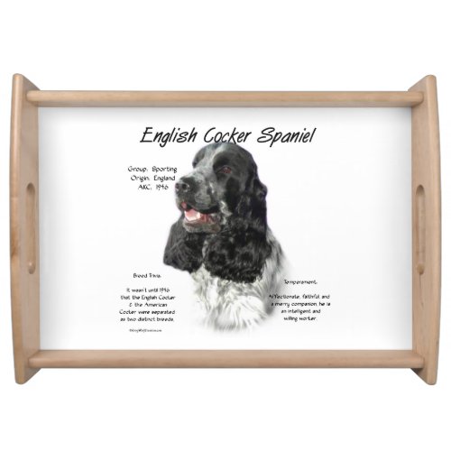 Parti English Cocker Spaniel History Serving Tray