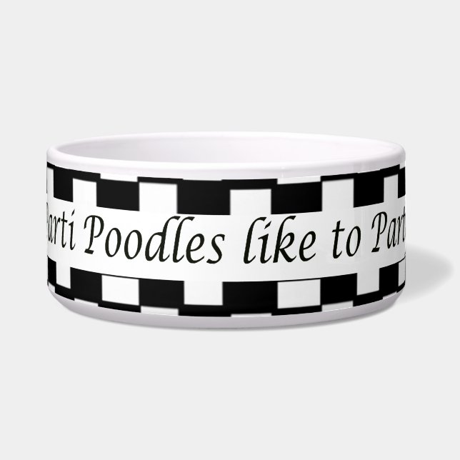 Parti Poodles like to Party Bowl (Front)