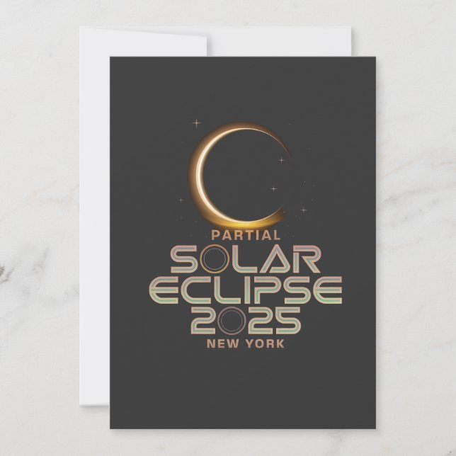 Partial Solar Eclipse 2025 Astronomy Event  Announcement (Front)