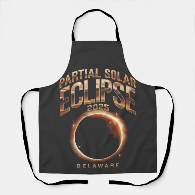 Partial Solar Eclipse 2025 Astronomy Event  Apron (Front)