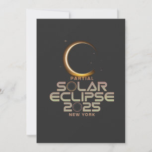 Partial Solar Eclipse 2025 Astronomy Event Holiday Card