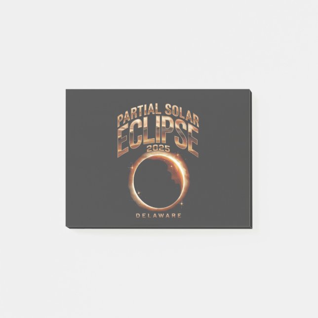 Partial Solar Eclipse 2025 Astronomy Event  Post-it Notes (Front)