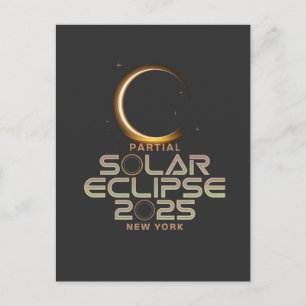 Partial Solar Eclipse 2025 Astronomy Event Postcard