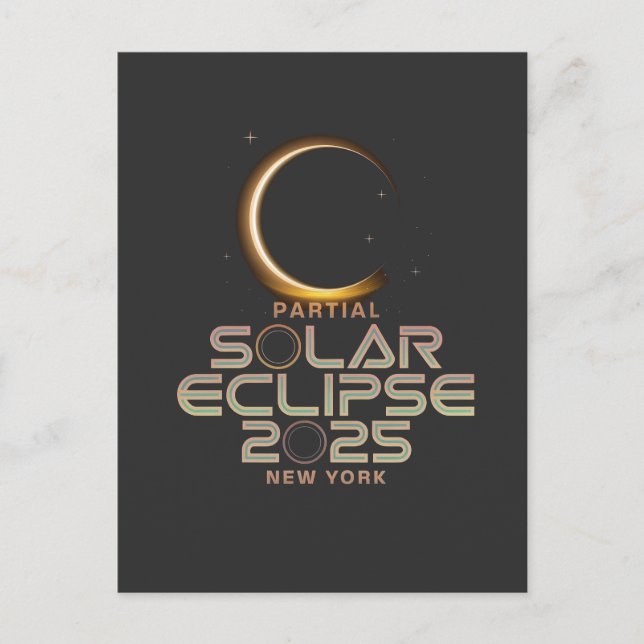 Partial Solar Eclipse 2025 Astronomy Event  Postcard (Front)