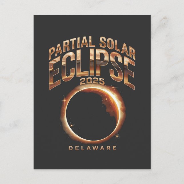 Partial Solar Eclipse 2025 Astronomy Event  Postcard (Front)
