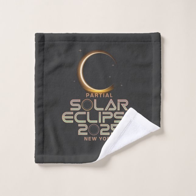 Partial Solar Eclipse 2025 Astronomy Event  Wash Cloth (Wash Cloth)