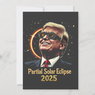 Partial Solar Eclipse 2025 Astronomy Trump  Thank You Card