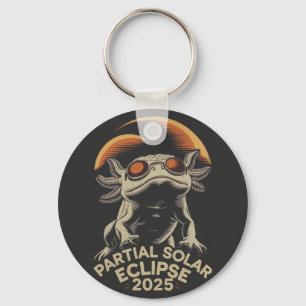 Partial Solar Eclipse 2025 Axolotl Ammph Keychain