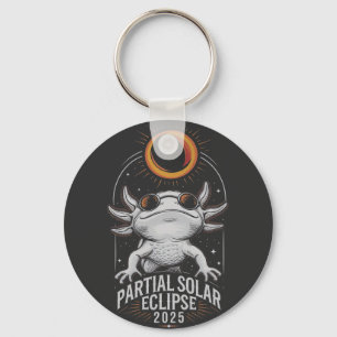 Partial Solar Eclipse 2025 Axolotl Amphibian Keychain