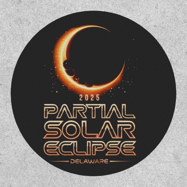 Partial Solar Eclipse New Jersey 2025 Patch (Front)