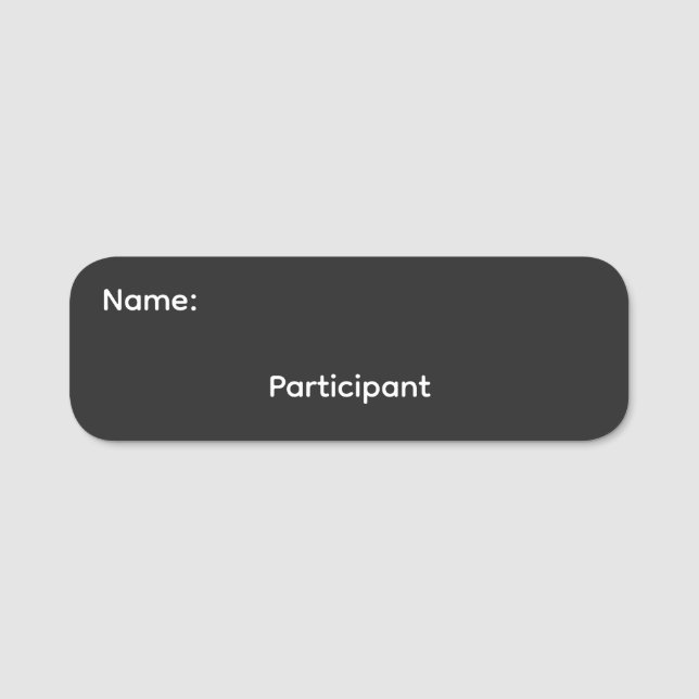 Participant Name Magnetic Tag (Front)