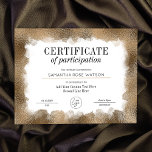 Participation Certificate Gold Glitter Logo Award<br><div class="desc">Elegant Participation Certificate Award, featuring a gold glitter effect border, space for your logo and fully customizable text. Perfect for certificate of participation for any type of event, course, workshop, competition and more. You can use this diploma design for employee award or student diploma, simply edit the text to suit...</div>