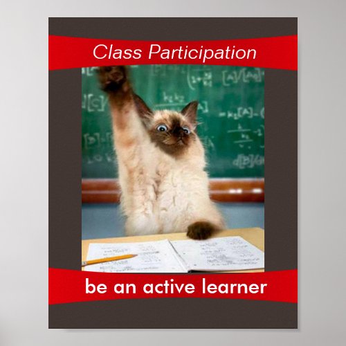 Participation is a Virtue Classroom Poster