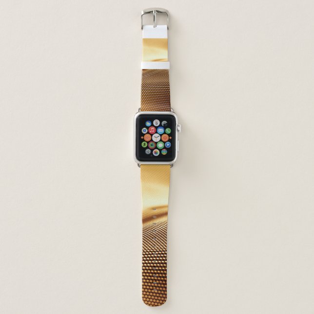 Particle drapery luxury gold background. 3d illust apple watch band (Front)