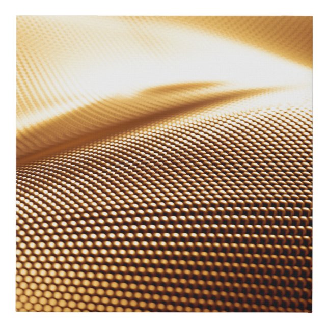 Particle drapery luxury gold background. 3d illust faux canvas print (Front)