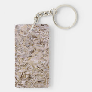 Particle OSB Construction Plywood Print Keychain