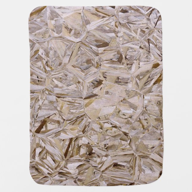 Particle OSB Construction Plywood Print Swaddle Blanket (Front)
