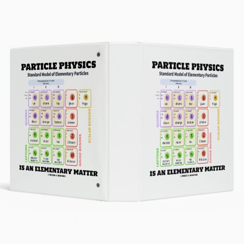 Particle Physics Is An Elementary Matter Model 3 Ring Binder